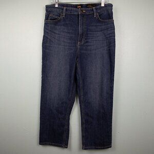 Lee High Rise Cropped dark wash jeans-32